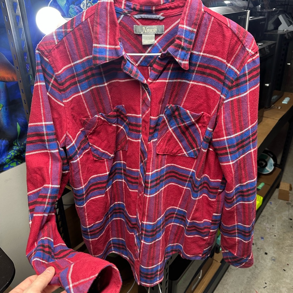 Natural Reflections Red and Blue Plaid Shirt